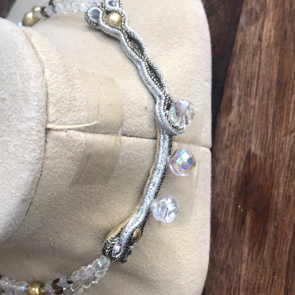 Choker Necklace Moon stone crystal beads - Picture 4 of 4